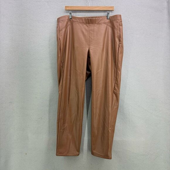 J. Jill Faux Leather Sim Leg Pants Trousers size XL - Picture 3 of 10